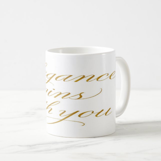 Mug  Elegance Begins With You: Motivational Quote (Devant droit)