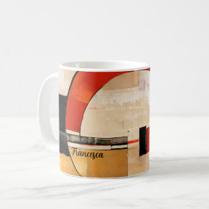 Mug Elégance céleste : Exploration Abstraite en beige