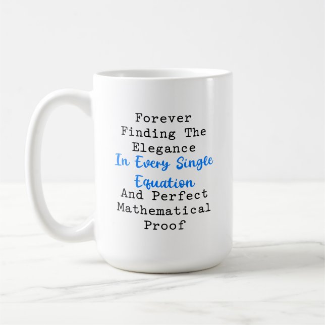 Mug Élégance dans l'équation Preuve Mathématique Parfa (Gauche)