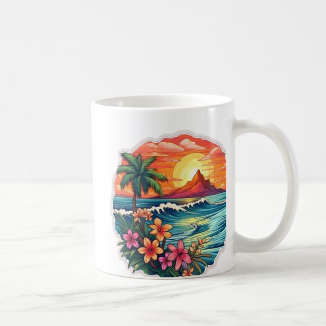 Mug Élégance de la nature - Belle conception de beauté (Droite)