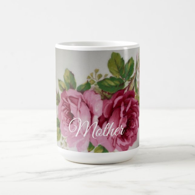 Mug Élégance de rose rose (Centre)