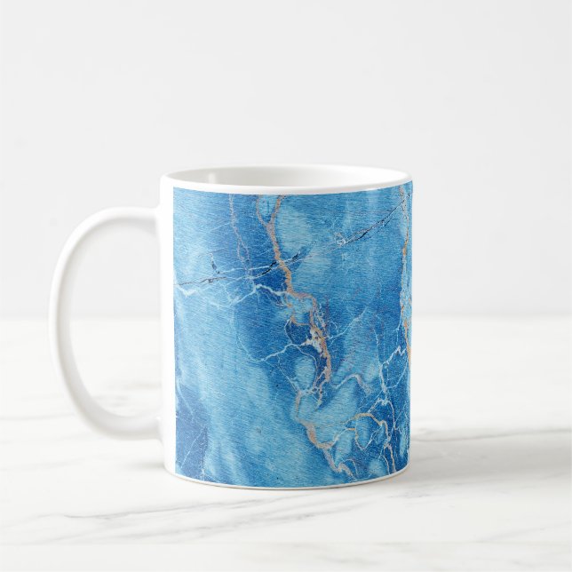 Mug Élégance du marbre : Surface texturée naturelle. (Gauche)