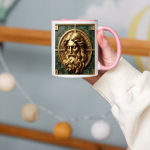 Mug Élégance en Absolution Croix sur marbre avec doré