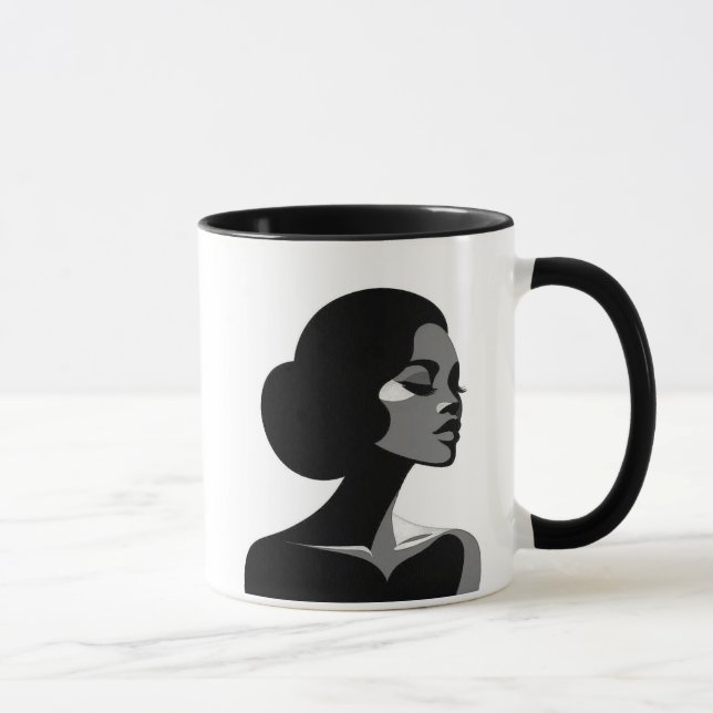 Mug Élégance en contraste, un portrait captivant (Droite)