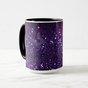 Mug Élégance Enchantante : Le papillon pourpre
