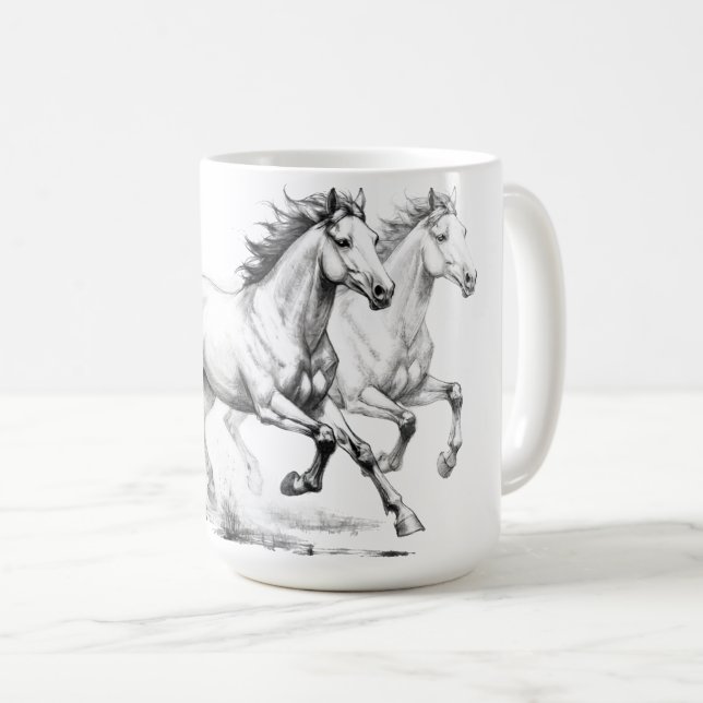 Mug Élégance Équestre (Devant droit)
