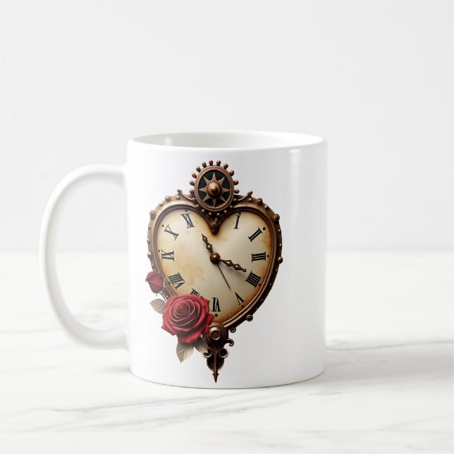 Mug Élégance Éternelle – Cœur d'Horlogerie (Gauche)