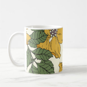 Mug Elégance florale Abstraite, arrière - plan sans so