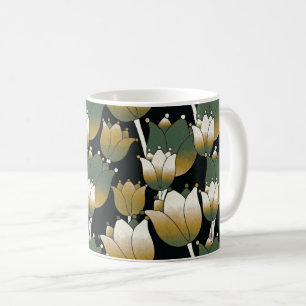 Mug Élégance florale verte sereine