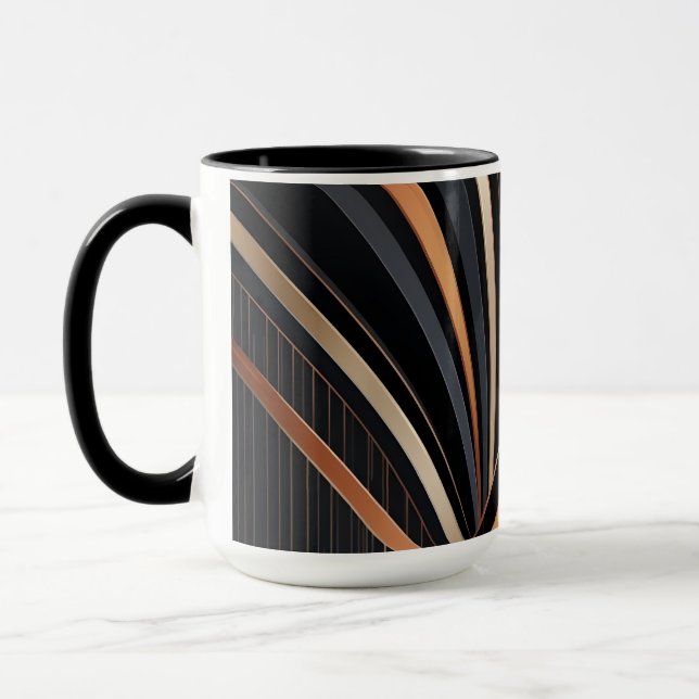 Mug Élégance Géométrique Métallique Art Déco (Gauche)