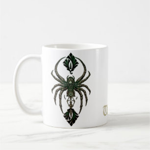 Mug Élégance mécanique, l'araignée dans le noir.