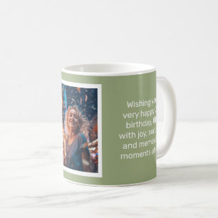 Mug Elégance Muted Tranquil Sage Bonne Carte Anniversa
