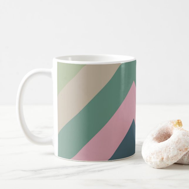 Mug Élégance Mutée - Diagonale triée (Avec donut)