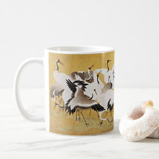 Mug Élégance tranquille : troupeau japonais de grues