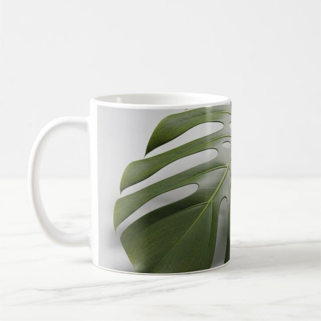 Mug Élégance tropicale : Feuille Monstera (Gauche)