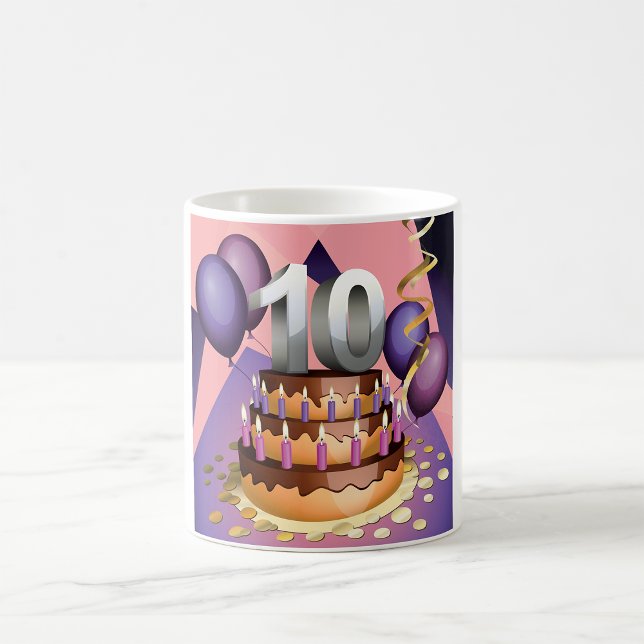 Mug Élégant 10e anniversaire Célébration Conception de (Créateur téléchargé)
