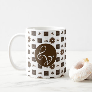 Mug Élégant À damiers Motif