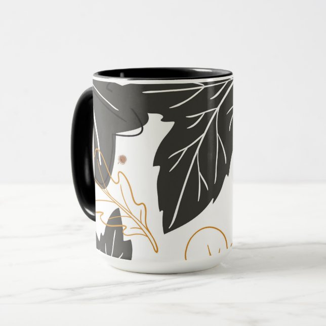 Mug Élégant à la lunette Automne Feuilles d'automne Ac (Devant gauche)
