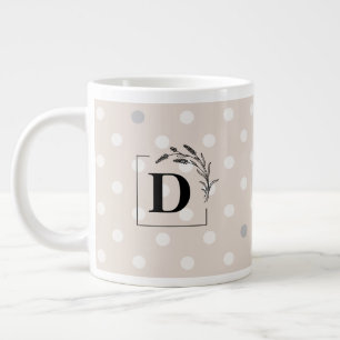 Mug Élégant à Monogramme et Points – Cadeau Person