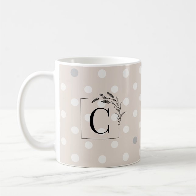 Mug Élégant à Monogramme Personnalisé – Cadeau de  (Gauche)