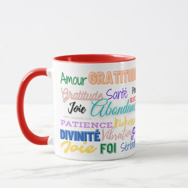 Mug Élégant "Amour - Richesse - Succès" (Gauche)