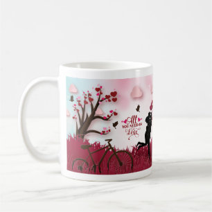 Mug Élégant amoureux de couple Valentine's Day Coffee 