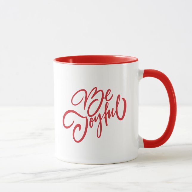 Mug Elégant Be Joyful Holiday Design (Droite)