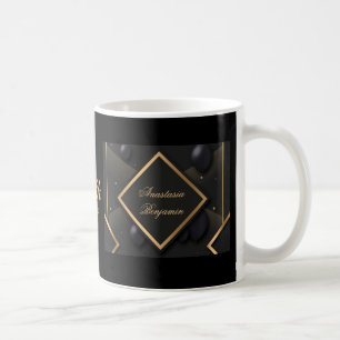 Mug Elégant Black Gold 50e Anniversaire Stylish Custom