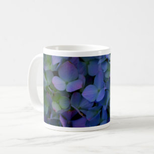 Mug Élégant bleu pourpre bleu pourpre floral