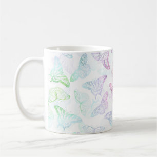 Mug Elégant bleu violet Parties scintillant papillon 
