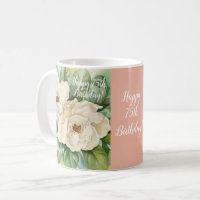 Elégant Blush Pink 75th Birthday Floral Ajouter un