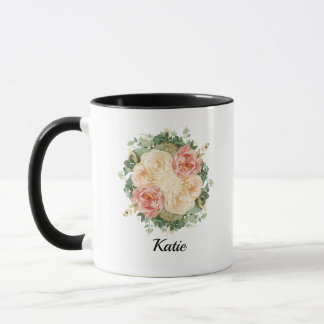 Mug Elegant Blush Pink Watercolor Floral