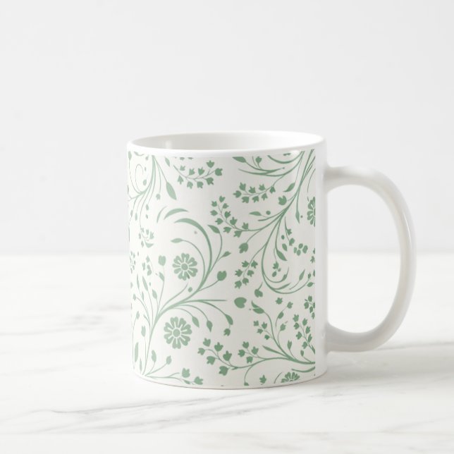 Mug Elegant Botanical Floral Pattern – Minimal Nature  (Droite)