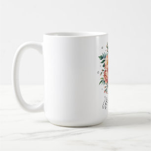 Mug Elégant bouquet de pêche avec Mariage de diamants