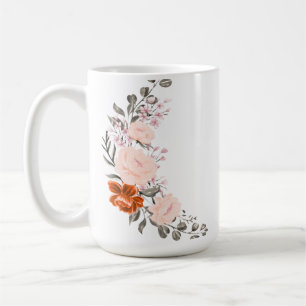 Mug Élégant bouquet floral aquarelle et botanique
