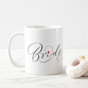 Mug Elegant Bride Calligraphy Fancy Script Lettering
