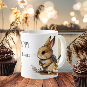 Mug Elégant Bunny Aquarelle Joyeux Pâques