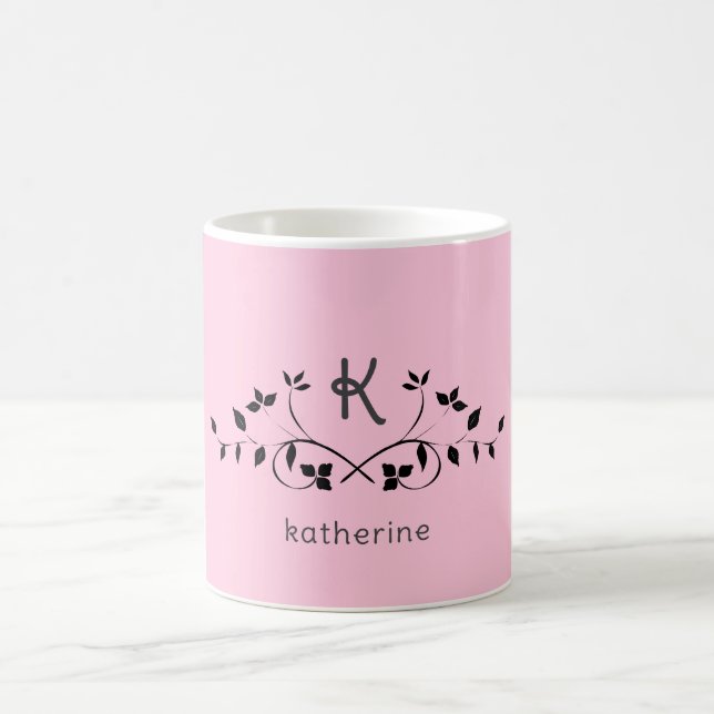 Mug Élégant camouflage rose pâle mignon (Centre)
