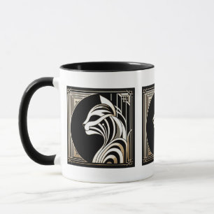 Mug Élégant chat Art déco