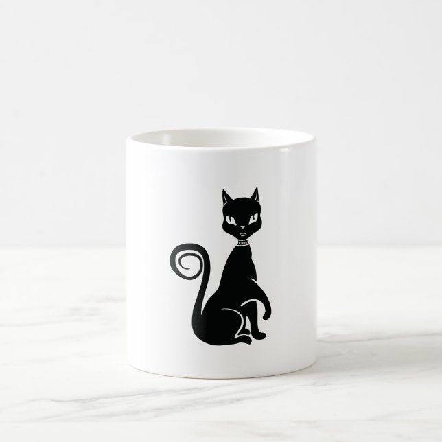 Mug Élégant chat noir (Centre)
