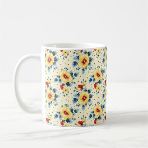 Mug Élégant Chic Coloré Moderne Fleurs 