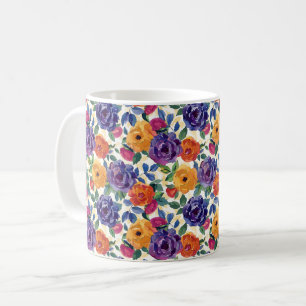 Mug Élégant Chic Coloré Moderne Roses Élégantes