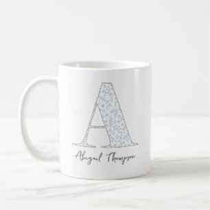Mug Élégant Chic Moderne Monogramme Botanique Floral B