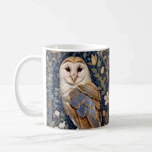 Mug Élégant Chouette de la grange William Morris Inspi (Gauche)