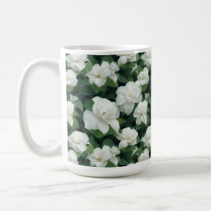 Mug Élégant classique vert botanique blanc floral