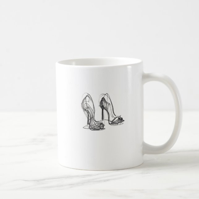 Mug Elégant croquis à talons hauts (Droite)