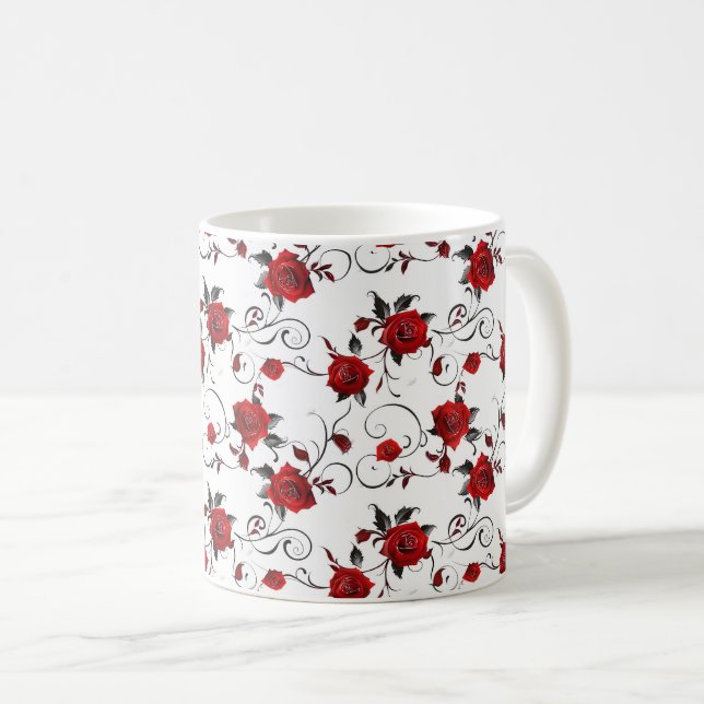 Mug Élégant Cute Sophistiqué Chic Romantique Floral (Devant droit)