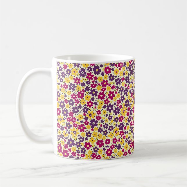 Mug Élégant Cute Sophistiqué Chic Romantique Floral (Gauche)