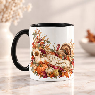 Mug élégant de Thanksgiving | Rendez grâce