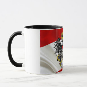 Mug Elégant Drapeau autrichien Céramique Couverte